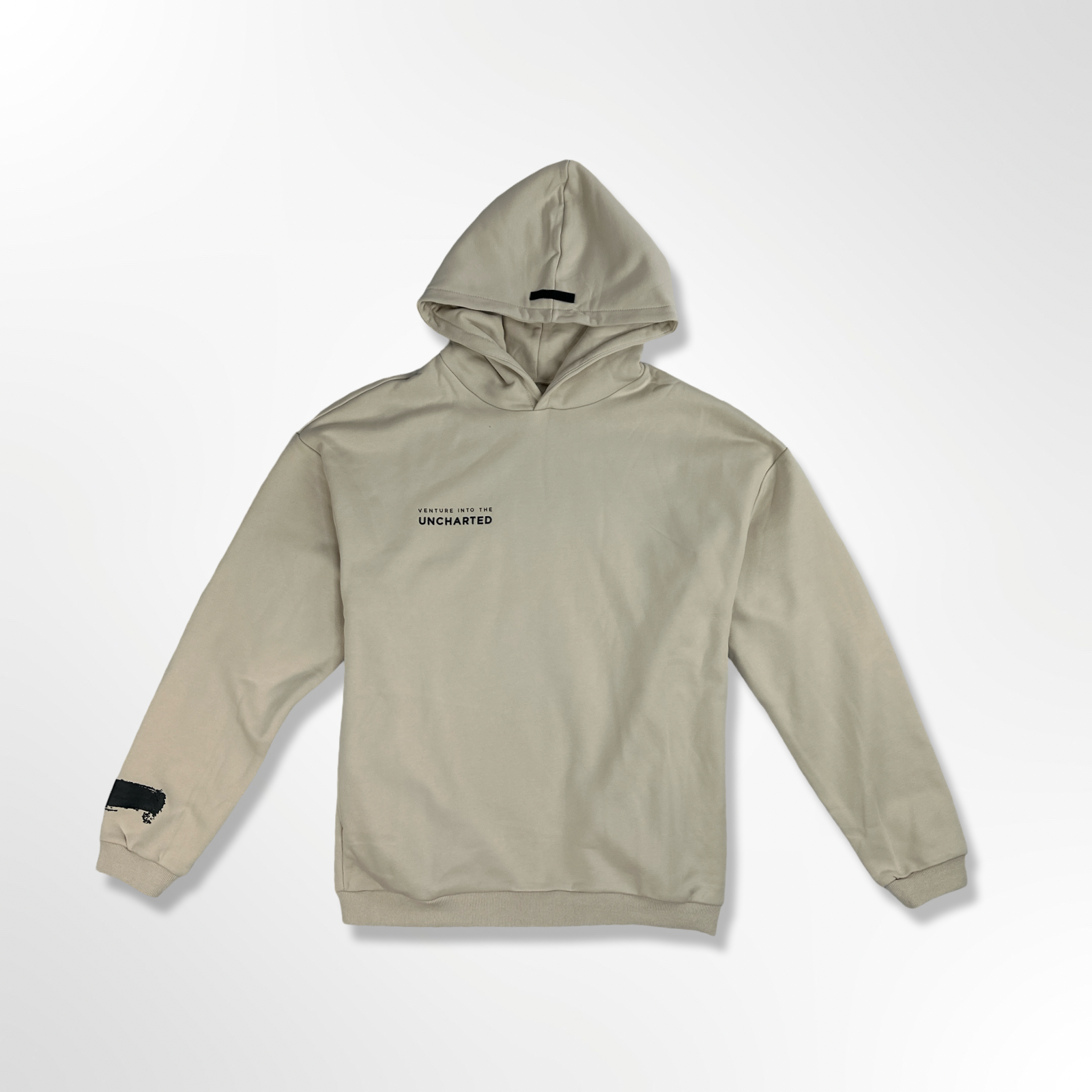 Black Brush Oversized Hoodie