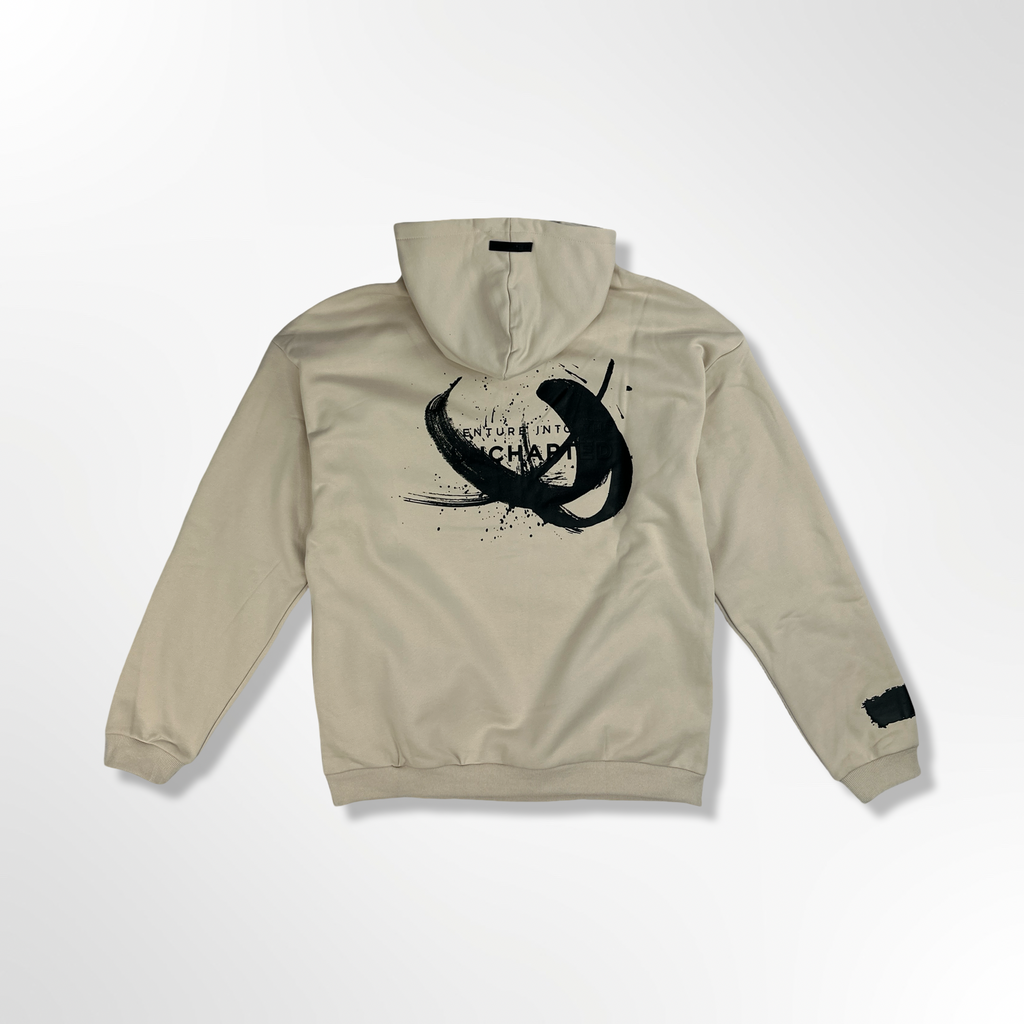 Black Brush Oversized Hoodie