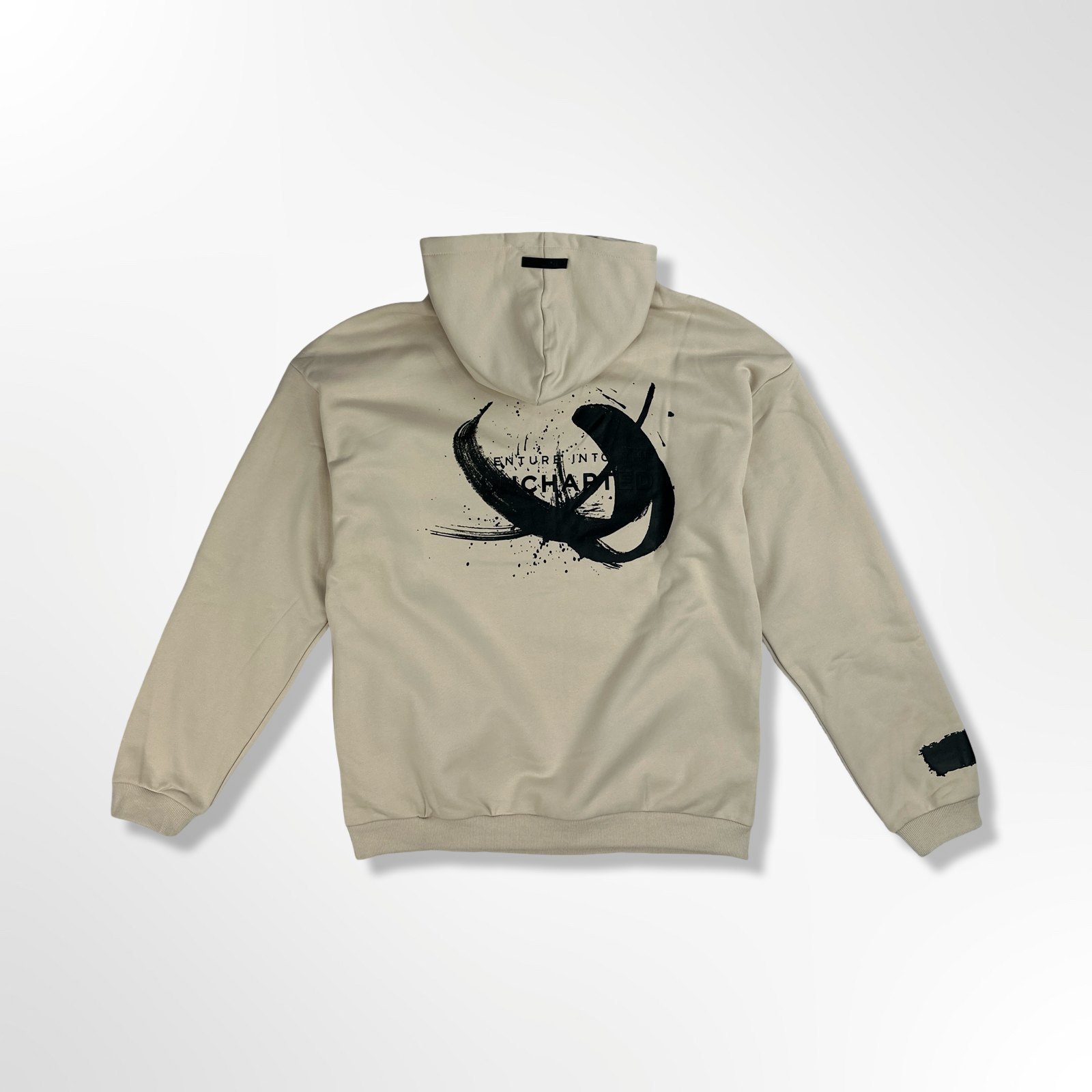 Black Brush Oversized Hoodie