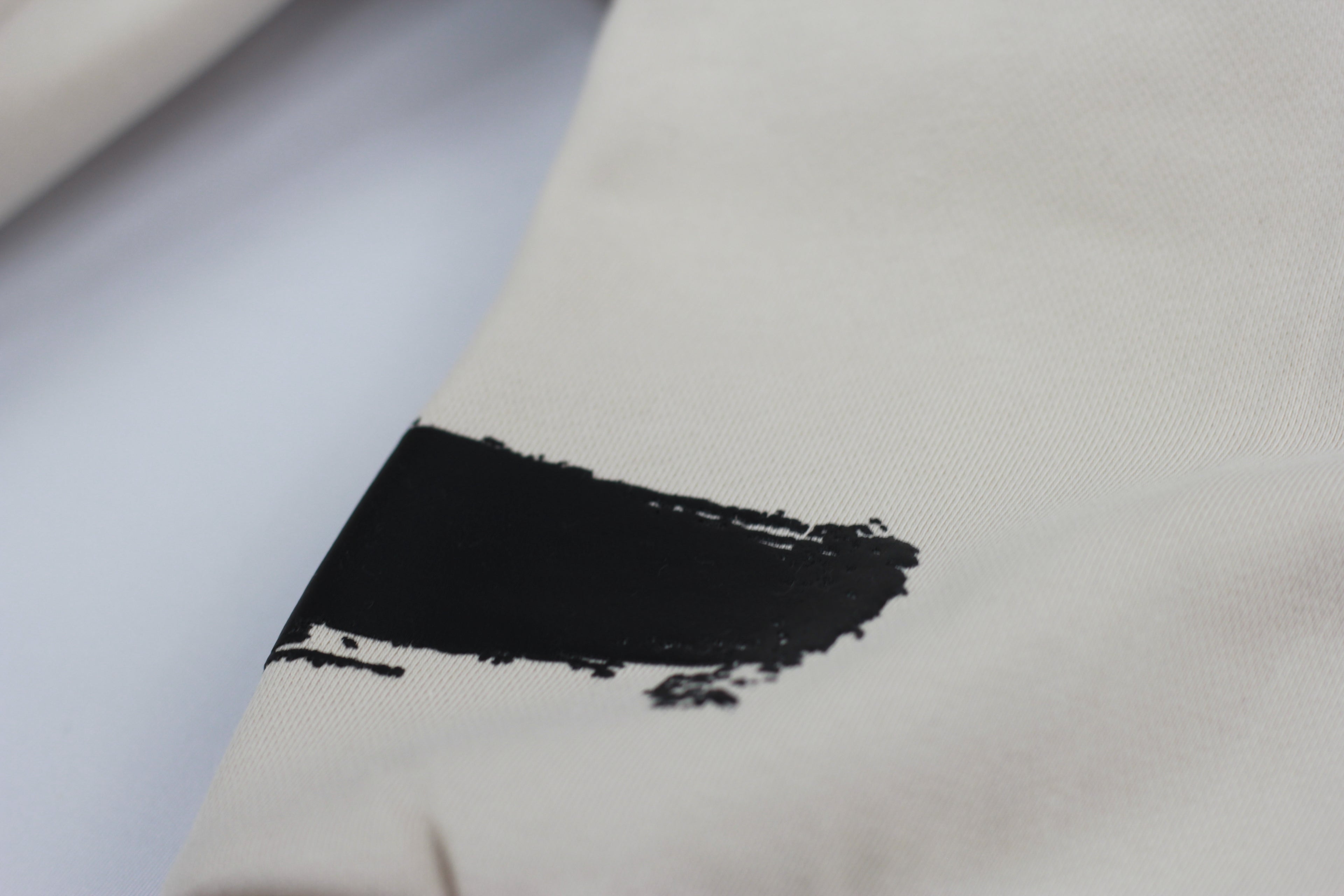 Black Brush Oversized Hoodie