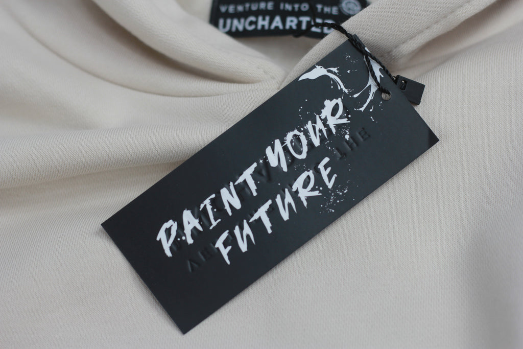 Black Brush Oversized Hoodie